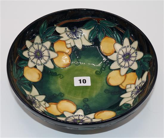 A Moorcroft Passion flower bowl